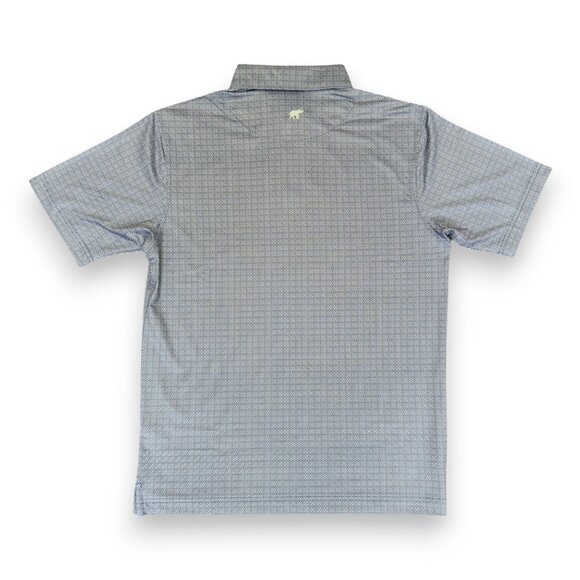 Merrill Apparel Men's Blue Geometric Pattern Polo - Picture 3 of 4